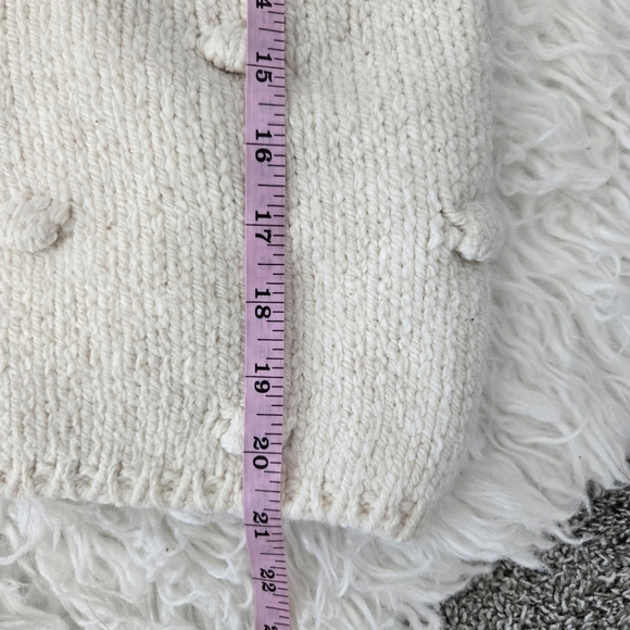 Zara Knit PomPom Sweater. Ivory. Size Small. New. - Picture 6 of 9